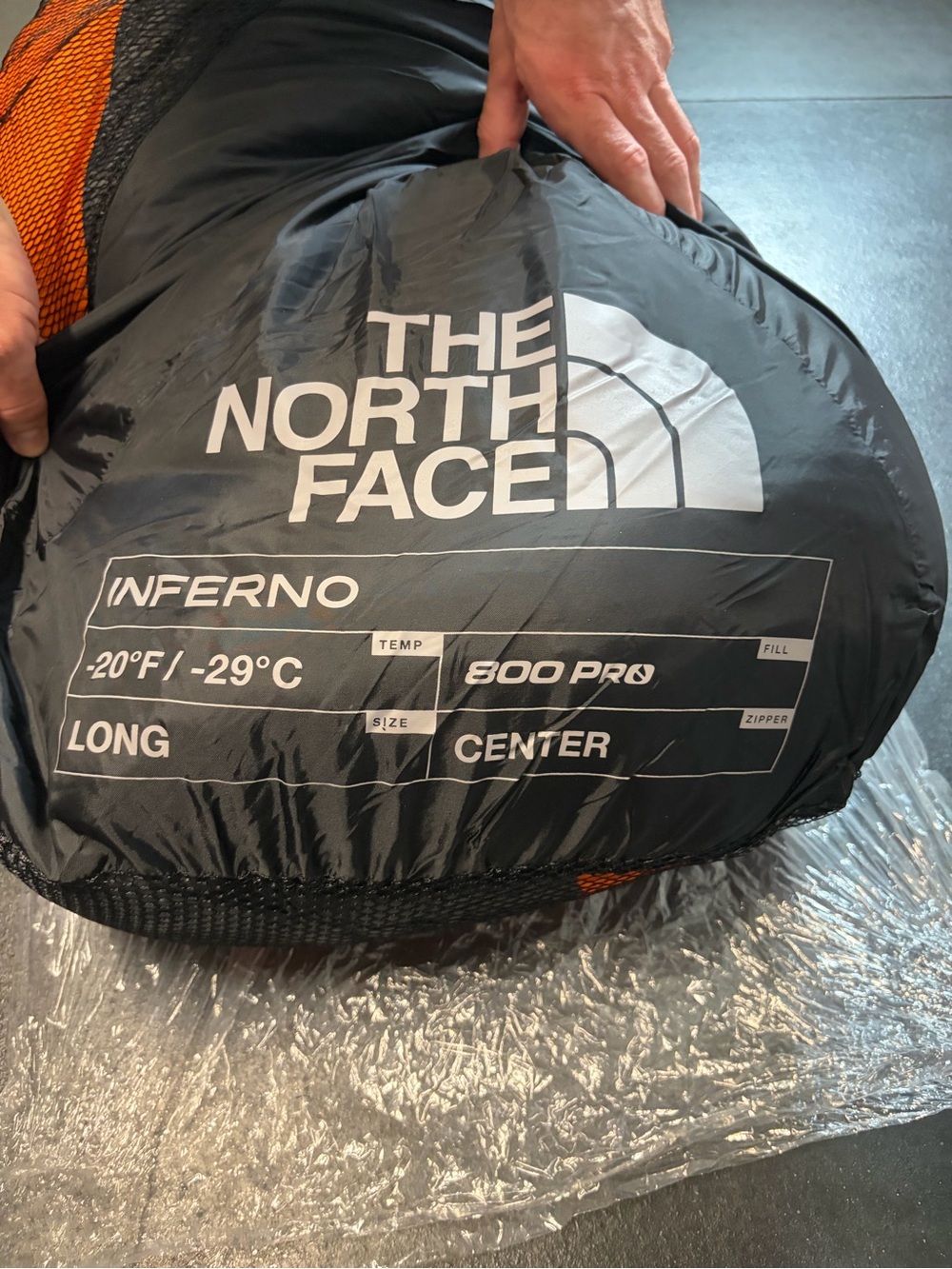 The North Face Inferno Sleeping Bag - Black & Orange